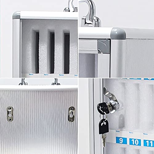 Aluminum Alloy Clear Cell Phones Storage Cabinet Pocket Chart Storage Locker Box Wall-Mounted with A Locked Can Be Carried by Hand for Office Classroom (Size : 24)