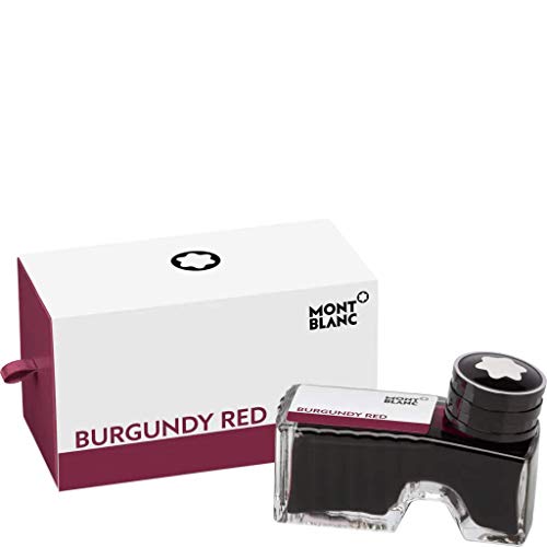 Montblanc Ink Bottle Burgundy Red 105198 – Premium-Quality Refill Ink in Deep Red for Fountain Pens, Quills, and Calligraphy Pens – 60ml Inkwell