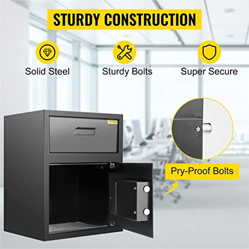 ONMYJFD Electronic Safe Money Box Digital Deposit Slot With Drawer Secret Hidden Code Lock 2 Keys Piggy Bank for Home Office