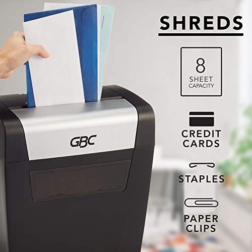 GBC ShredMaster Small Home Office Shredder, PX08-04, Cross-Cut, 8 Sheets (1757404)