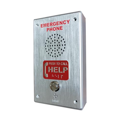 LeCall Emergency Dialer Phone/Elevator Phone with Voice Announcement, ADA Compliant, Auto-Dial 911 and Programmable, TEP331