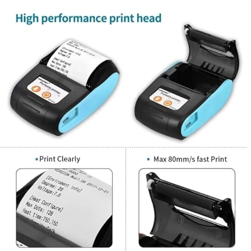 is NOT Compatible with iPhone iOS/IPAD/MAC,ONLY FIT Android/Windows,Bluetooth Thermal Receipt Printer 58mm,Wireless Portable mini Pocket Bill Ticket pos Printer for Small Business,（Orange Color）