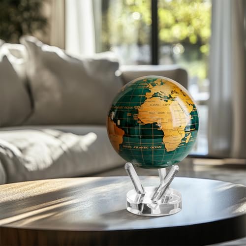 MOVA Self Rotating Globe, Emerald Green and Gold Classic (4.5")