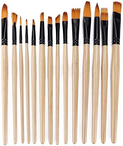 Feilx Artist Paint Brushes Set,14 pcs Paint Brush Set for Acrylic Oil Watercolor Gouache Painting Paintbrush Sets
