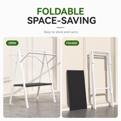 CHBMZ Rolling Vendor Booth with Canopy, Foldable Metal Market Stand on Lockable Wheels for Farmers Markets, Pop-Up Shops & Outdoor Events(Green,160cm/63in)