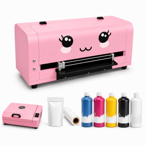upcheirna A3 Industrial DTF Printer for Custom Apparel Printing, Pink