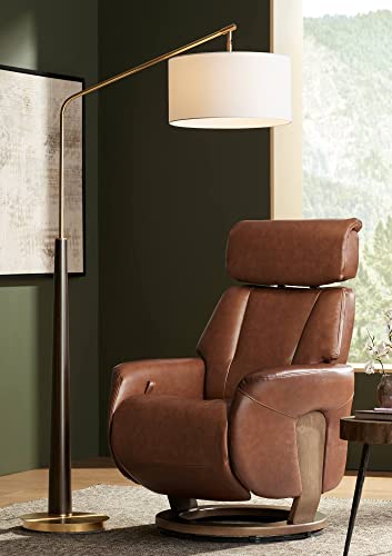 Pilar 72 1/2" Tall Warm Gold and Espresso Arc Floor Lamp
