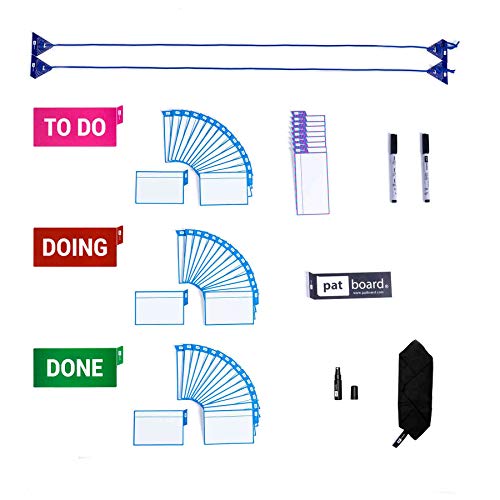 PATboard Scrum Board and Kanban Board - Basic Toolset - with nanocups for Glass - The Perfect Agile Tool – Productivity Tools for Scrum, Kanban and Agile Planning