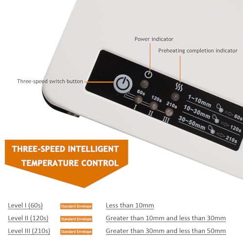 Naturalpowev Thermal Binding Machine Thermal Book Binder Electric Hot Melt Bookbinding Machine 1-50MM Binding Thickness 500 Sheets for A3 A4 A5 A6 Document Invoice Contract