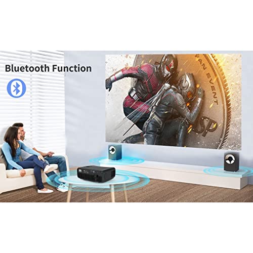 XJPWZER Home Projector Video Movie Beamer System Full 1080P Native Resolution Theater