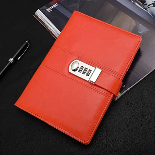YHdtUO Leather Password Book with Lock Larger Size 21.8Cm X 17.8Cm Writer Lock Journal Lock,D-A5