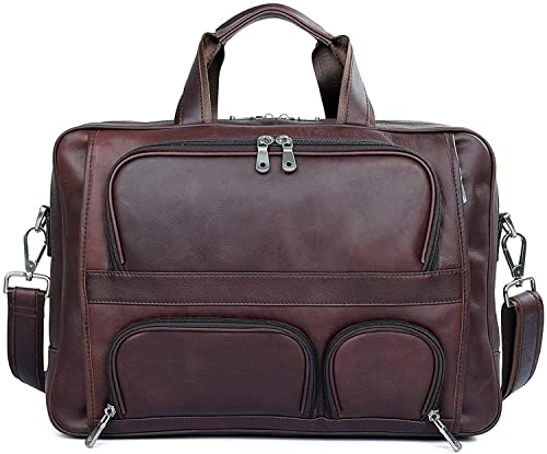Marycan Messenger Bag, Mens Genuine Leather Laptop Briefcase Shoulder Bag Messenger Handbag Crossbody Business Computer Case Satchel School Rucksack 17 inches Laptop Bag