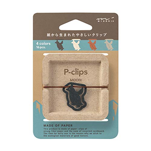 Midori Clip 43401006 Peacock Clips, Penguin Pattern