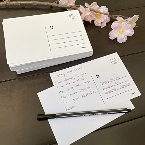 Reskid Blank Postcards for Mailing. 500 White 4x6 Blank Post Cards, Blank Mailable Postcards Set. Make Your Own Printable Postcards. 14pt Postcard Paper Cardstock, Bulk Post Card (4x6, 500, Pack)