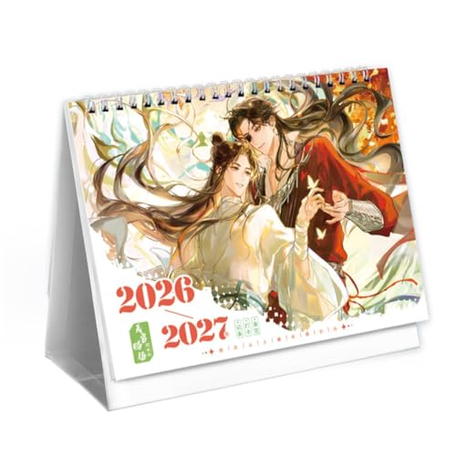 2025-2026 Heaven Official Blessing Advent Calendar TIANGUANCIFU Biennale Desk Calendar Calendar, Xielian Huacheng Calendar 2025 2026 Desk Calendar Anime Figures Beautiful Illustration