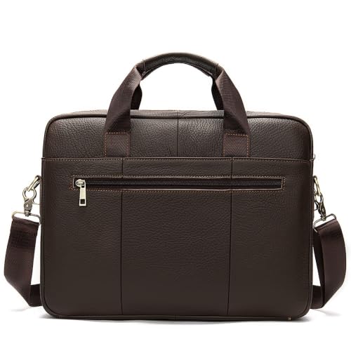 AWMGPDDBTO Briefcases for Men Leather Briefcase Laptop Bag