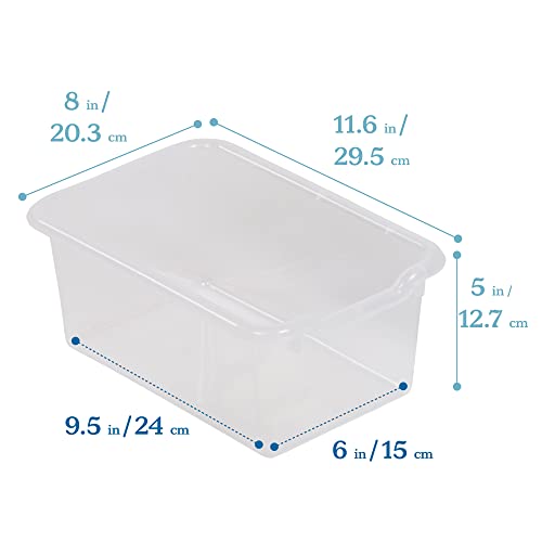 ECR4Kids 10-Section Coat Locker with Shelf and Bins, Natural, Clear