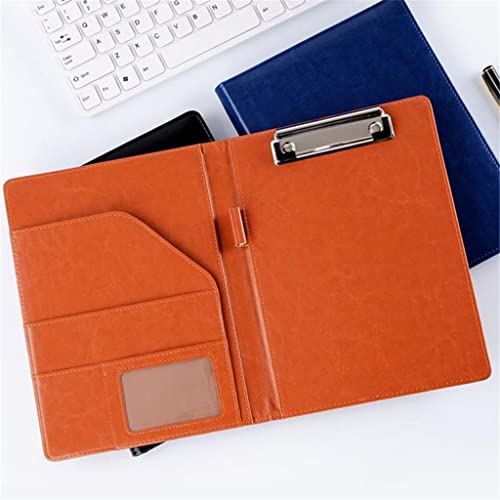 A5 Clipboard Folder PU Leather Organizer Office Manager Clip Writing Pad Legal Paper Contract Flip