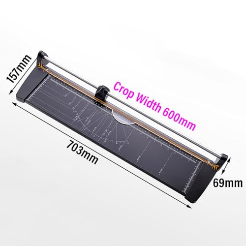 Acivirdde A2 Rotary Trimmer with Magnetic Ruler, Cuts Up to 10 Sheets, and Clear Cutting Guides for Scrapbooking and Craft Projects