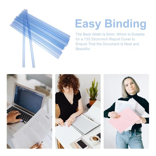 Binding Bars 80pcs Plastic Slide Grip Binder for A4 Paper Reports Document Organizer Report Cover Slider Clips for School