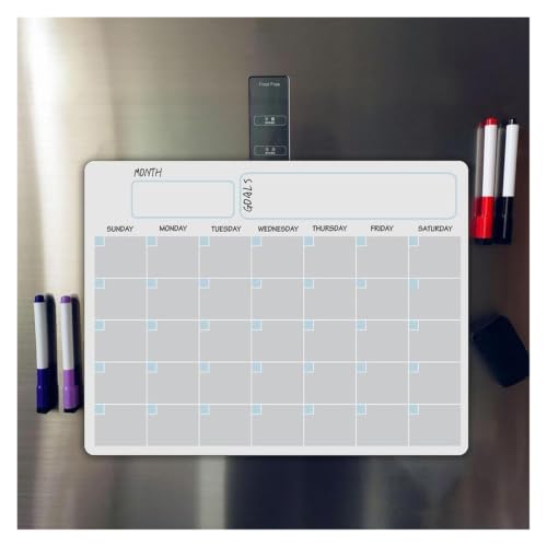Fridge Calendar Monthly Weekly Planner Magnetic Message Board