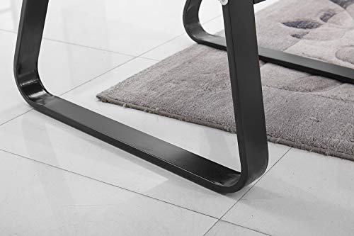 wonline 2Pcs Waiting Room Chair with Armrest Black PU Leather Office Furniture, Office Guest Seating Lobby Conference Reception Chairs for Airport Clinic Hospital Bank Salon Barber