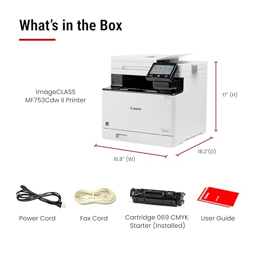 Canon Color imageCLASS MF753Cdw II - All-in-One Color Duplex Laser Printer