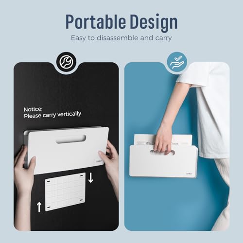 loukin Magnetic File Holder, Wall Mount Paper Organizer, 3 Mount Options