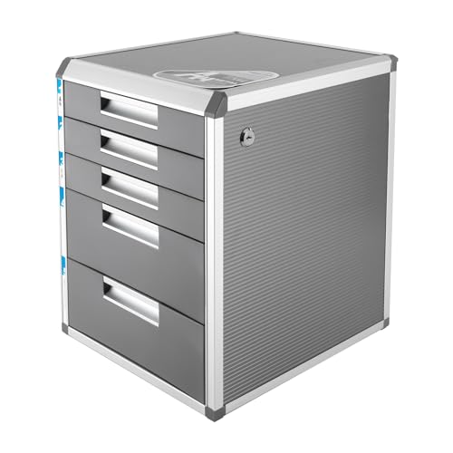 DDBESSIC File Cabinet, 5 Drawer Lateral Filing Cabinet with Lock Desk Storage Home Office Lockable Desk Storage Organizer with Drawers