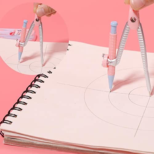 KLJUHGTR Student Set Compasses Automatic Pencil Writing Stationery Office Protractor Geometry Mathematics Teaching Aids