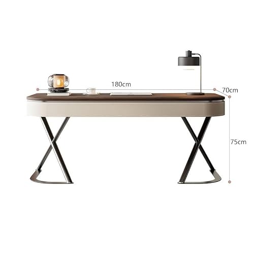 XIXSERTHIA Computer Desk Solid Wood Desk Modern Minimalist Home Living Room Study Desk Bedroom Computer Desk Study Writing Desk Office Desk Office Desks(180 * 70 * 75cm)
