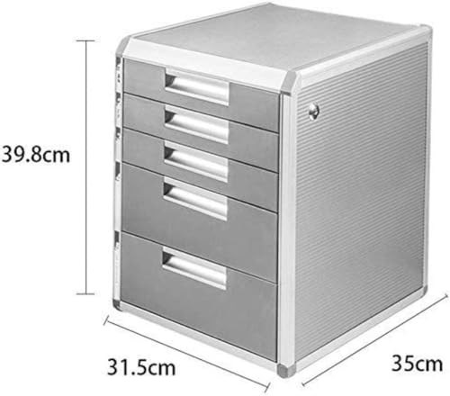 noxozoqm File Cabinets Flat 5th Floor Innovation Charming Design Wood Grain, Silver Office File Manager Locker Desktop(A)