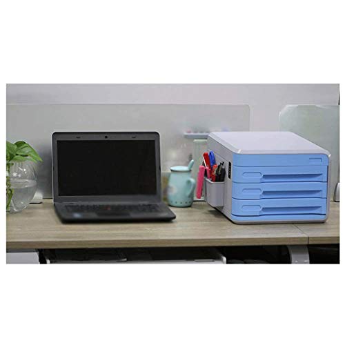 AFPSDLFJDLS File manager- Desktop Storage Box - with Password Lock Drawer Type Multi-Layer File Cabinet Office,Home,Mall(Black)