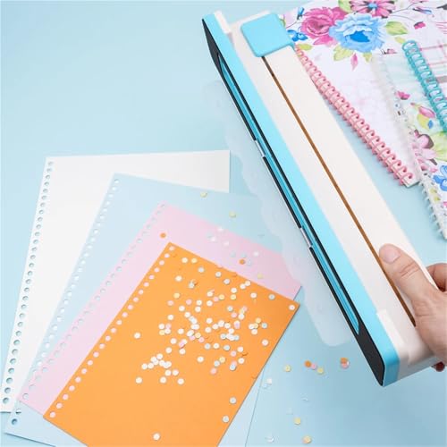 Binding Machine, 30 Hole Punch Binding Machine, Hand Push Loose Leaf Hole Punch, A4 A5 A6 A7 B5 B6 B7 Book Binder Notebook Coil Spiral Binding