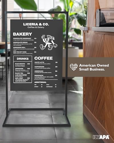 Ilyapa Metal A Frame Sign, Chalkboard Sidewalk Sign - 30x50 in Outdoor