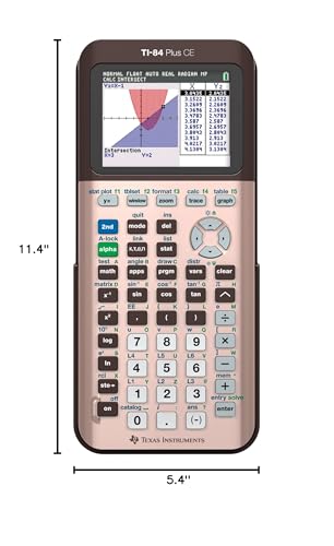 TI-84 Plus CE Graphing Calculator Texas Instruments, Rose Curve Gold