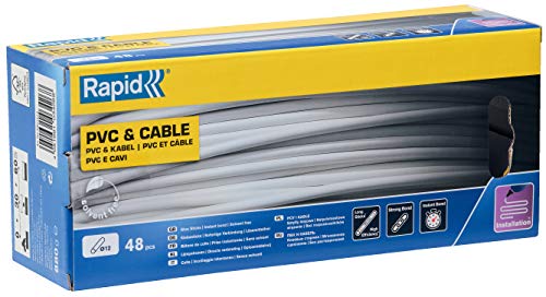Rapid 5001413 12 mm Glue Sticks PVC & Cable, White, Ø12 x 190 mm