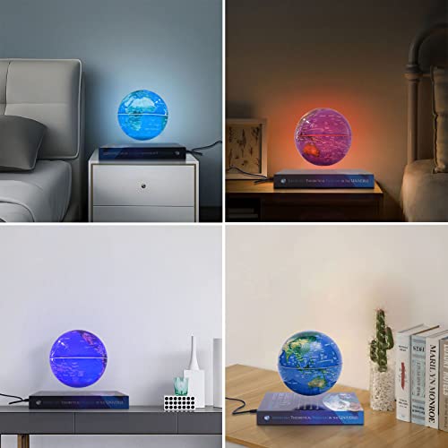 6" Magnetic Levitation Floating Globe Lamp Anti Gravity 360 Rotating Levitating Globe with LED Light Home Office Desk Decor Creative Birthday Christmas Gifts