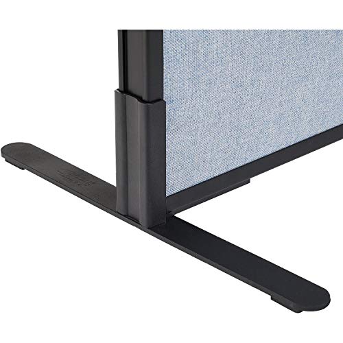 Global Industrial Freestanding Office Partition Panel, 60.25 Inch W x 60 Inch H, Blue, 1 Piece, Custom Build System for Cubicles, 90-Degree Corners, High-Low Configurations