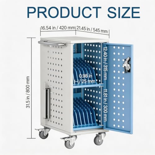 Garvee 16 Device Laptop Charging Cart/Station for Chromebook/Classroom
