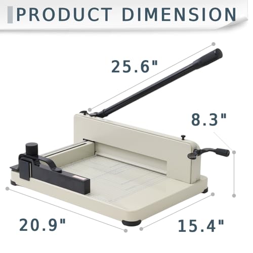 Japard A4 Heavy Duty Guillotine Paper Cutter, 12-Inch, Up to 500 Sheets