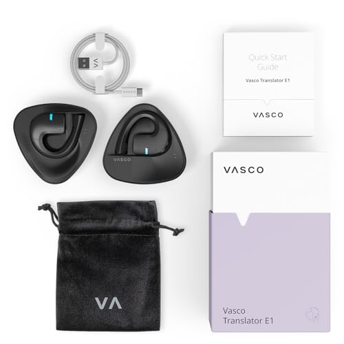 Vasco Translator E1 | Language Translator Earbuds | Over 50 Languages