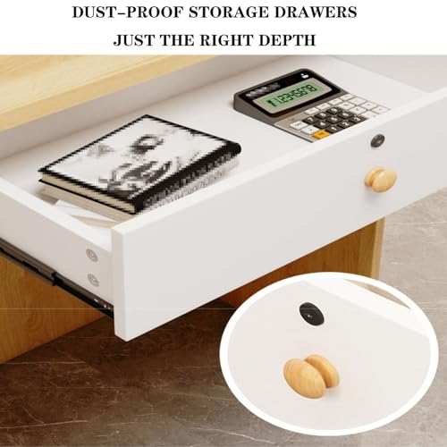 Small Reception Desk, Checkout Counter with Led Lights and Lockable Drawer, Portable Podium Stand, Front Desk Reception Room Table for Checkout Office, Beauty Salon, Lobby