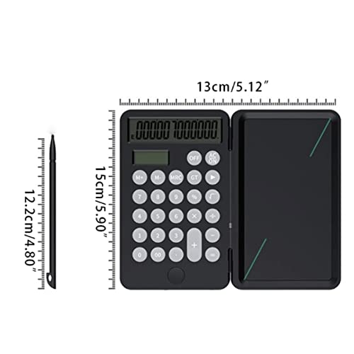 Digit Calculator Portable Accounting Tool W/Flipper ​Cover Handwriting Board 12Digit Basic for Office Meeting