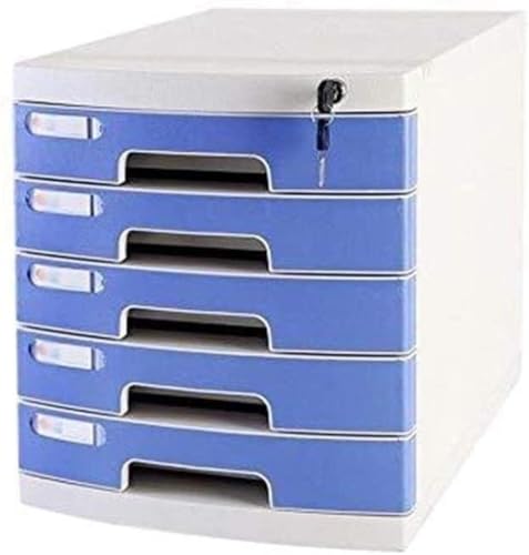 noxozoqm File Cabinets Multifunctional Storage Cabinet, Flat, Lockable Data Office Cabinet, Storage Drawer Desktop Organizer(Blue)