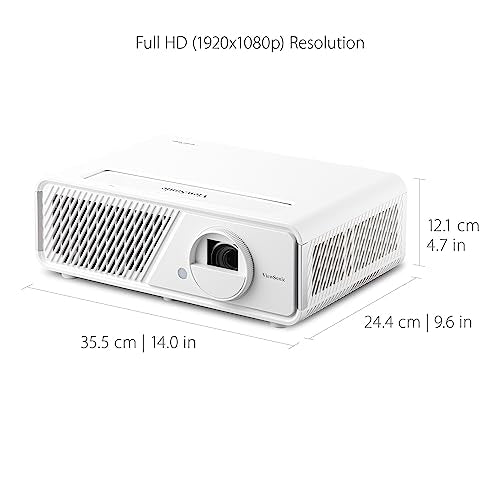 ViewSonic X1 1080p Projector with 2300 ANSI Lumens, Cinematic Colors, Vertical Lens Shift, 1.3X Optical Zoom, H&V Keystone Correction and Corner Adjustment