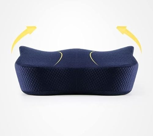 GIENEX Memory Foam Lumbar Pillow and Seat Cushion Combo, Ergonomic Lower Back Lumbar Pillows with 3D Stereo Multi-Point Support, for Office Chair, Car Seat, Wheelchair