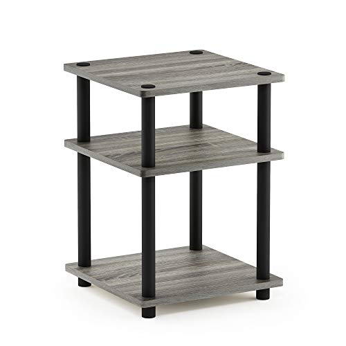 Furinno Wire 4-Tier Industrial Style Metal Frame Bookcase, Display Shelf, 24 Wide, Walnut Cove