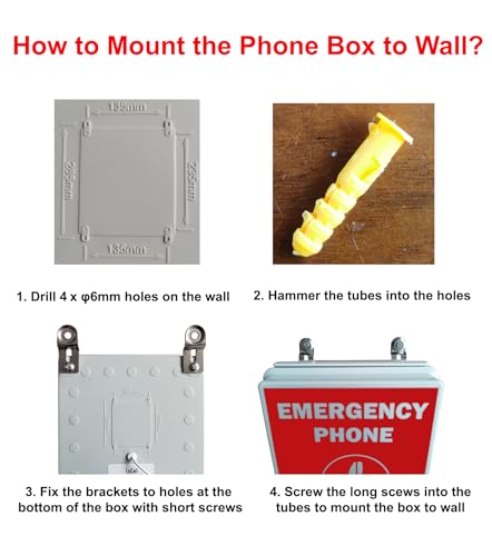 LeCall Emergency Phone Box/Outdoor Emergency Phone/Pool Phone/Emergency Dialer, Auto Dial 911 and Handsfree Talk, IP66 Water Proof, TEP331PB
