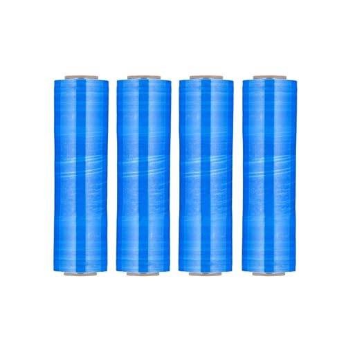 PSBM Dark Blue Stretch Wrap, 4 Rolls 18 Inch x 1500 Feet 63 Gauge Heavy Duty Plastic Wrap Industrial Strength Shrink Film for Moving, Packing & Shipping